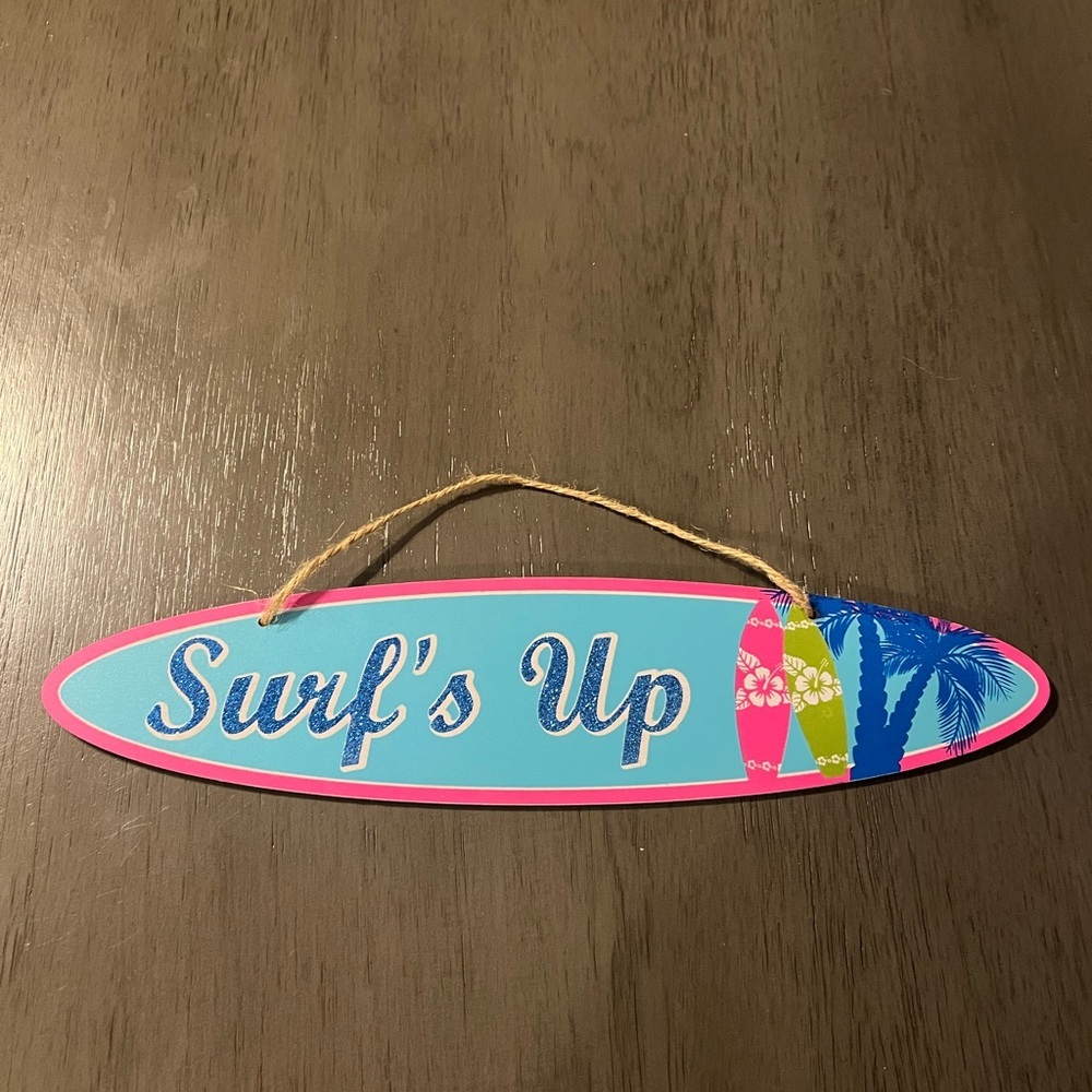 Surfs Up Hanging Banner